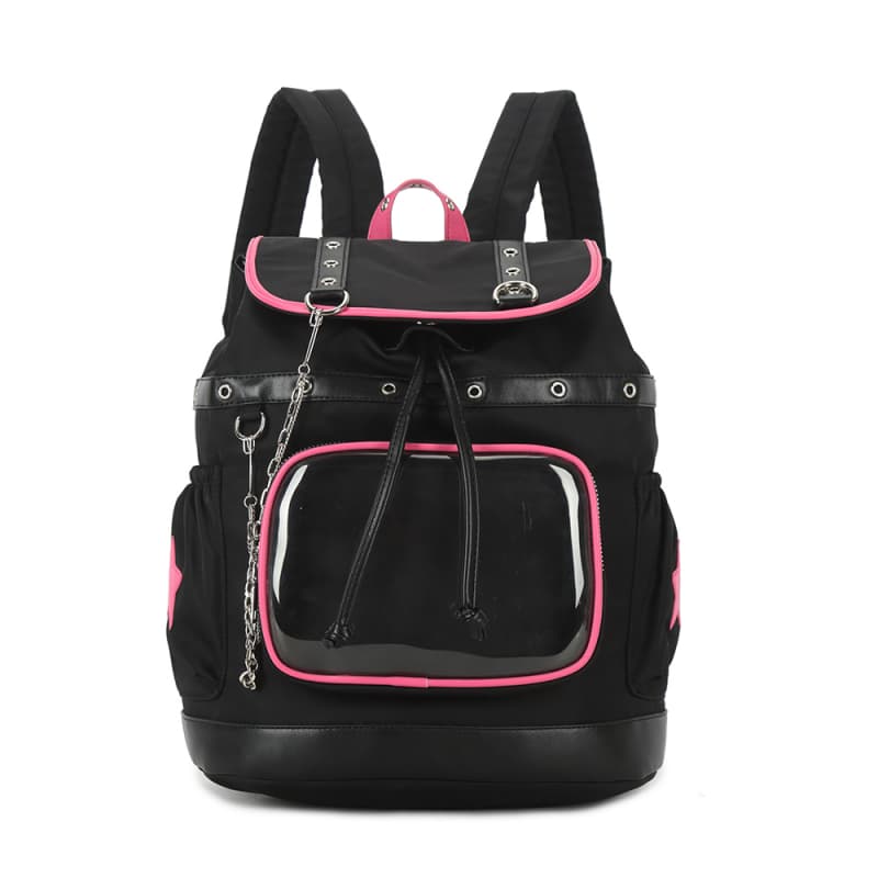 custom  Internal Frame Backpack Junco Brand Cartoon Pattern Waterproof Polyester 20-35L Capacity Yellow Anime Display Ita Bag