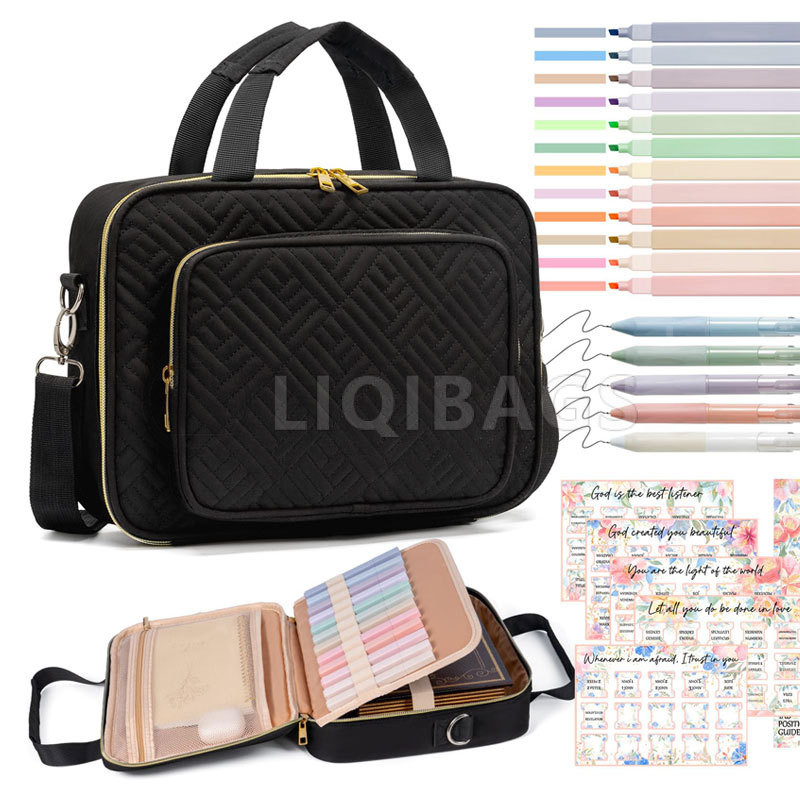 custom Diary Kit bible Cover Amazon bible case Highlighter Tags organizer bag Suitcase