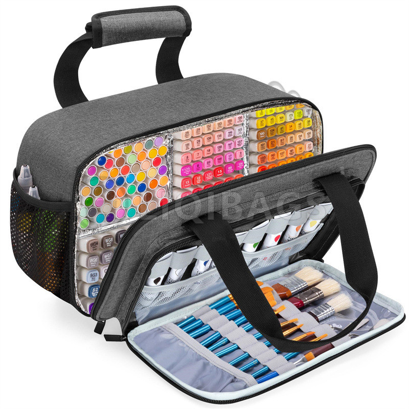 custom Foil Paintbrush Case with Handle Amazon Painting Bag Highlighter Label organizer bag Carrying