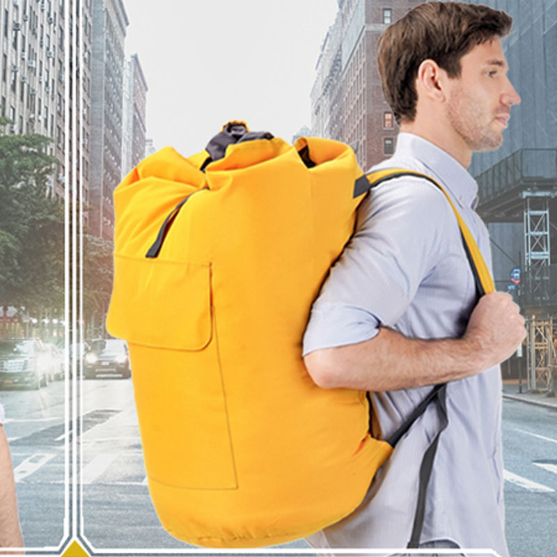 Extra large drawstring laundry backpacks in three colors