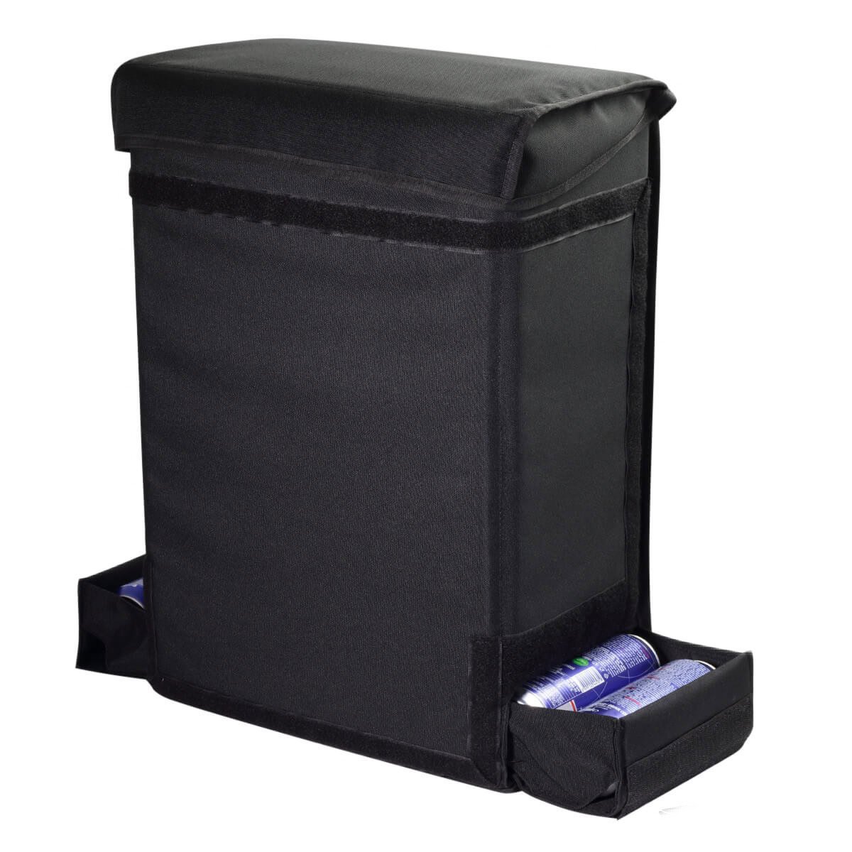Black insulated promotional delivery backpack