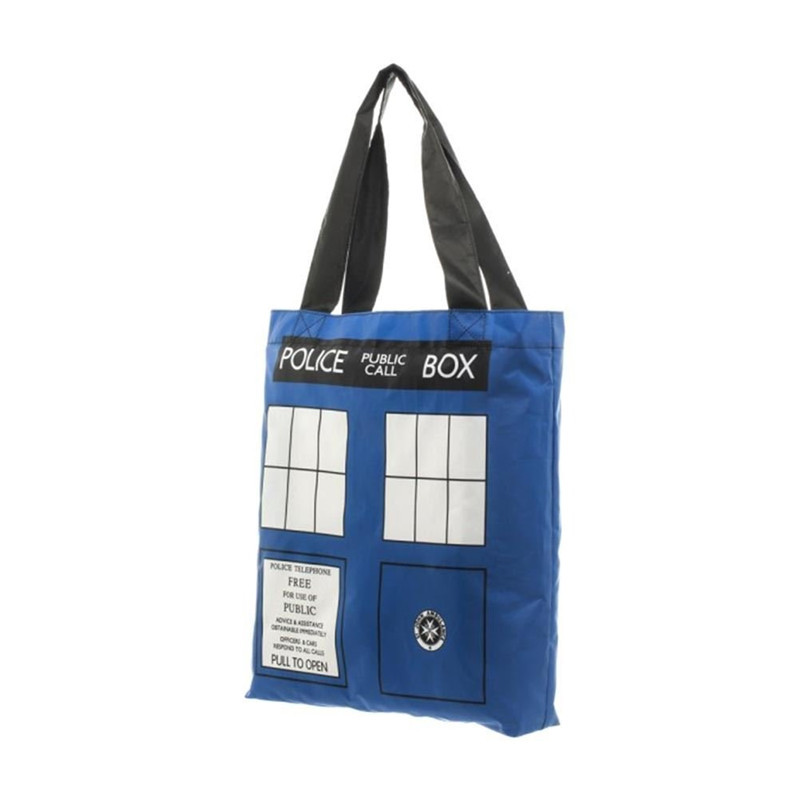 Custom denim shopping tote with reinforced handles