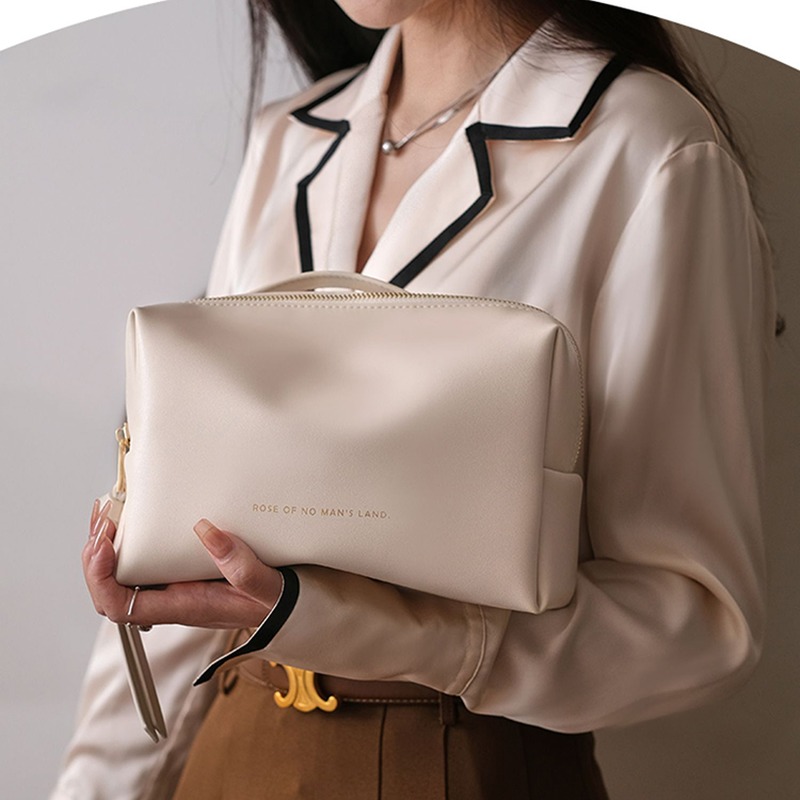 Custom Large Capacity Cosmetic Pouch with Zipper product view 2