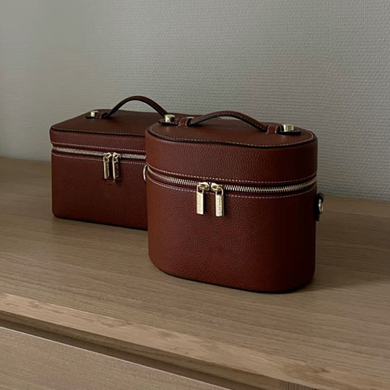 Custom PU Leather Waterproof Toiletry Bag with Travel product view 1