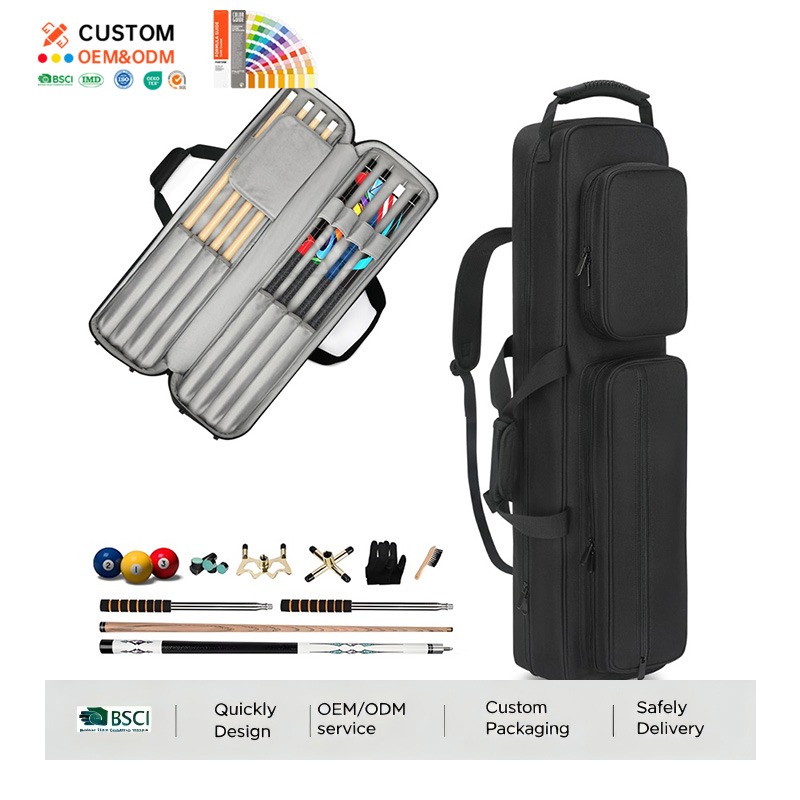 Custom Polyester Billiard Cue Carry Bag front view