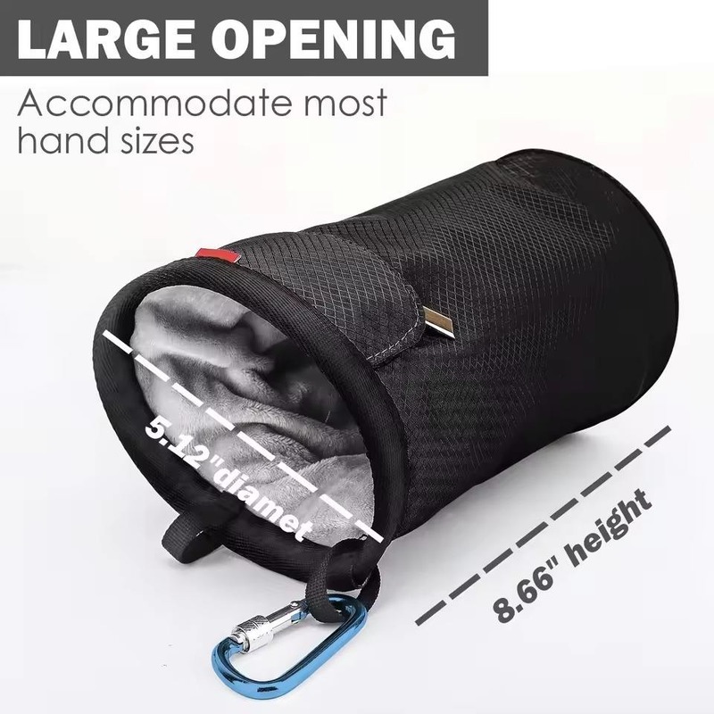 Custom Polyester Water-Resistant Bouldering Chalk Bag front view
