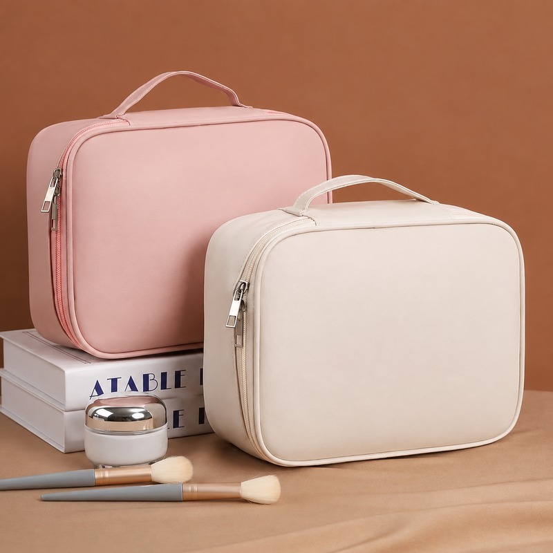 Custom Water Resistant Cosmetic Organizer Bag with Zipper product view 1