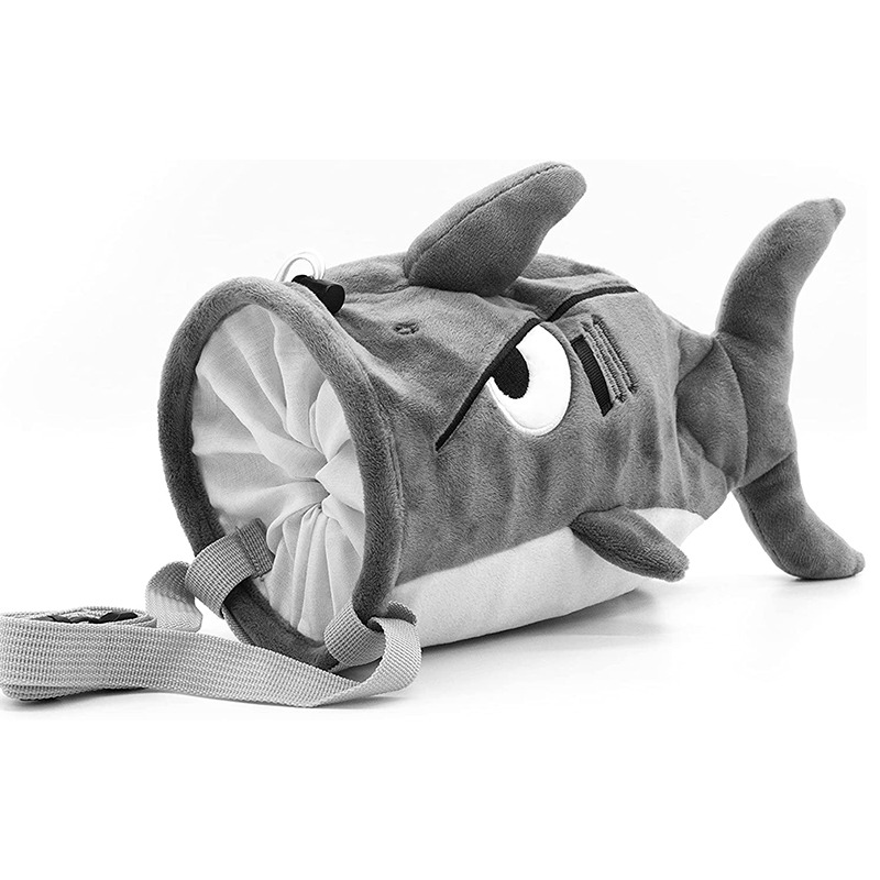 Custom Shark Animal Rock Climbing Chalk Bag front view