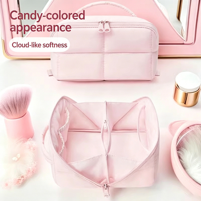 Custom Nylon Large Capacity Makeup Bag with Waterproof product view 2