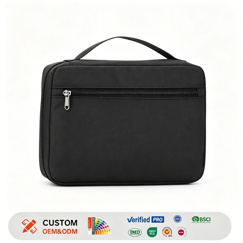 Large Black Durable Bible Case Cover front view