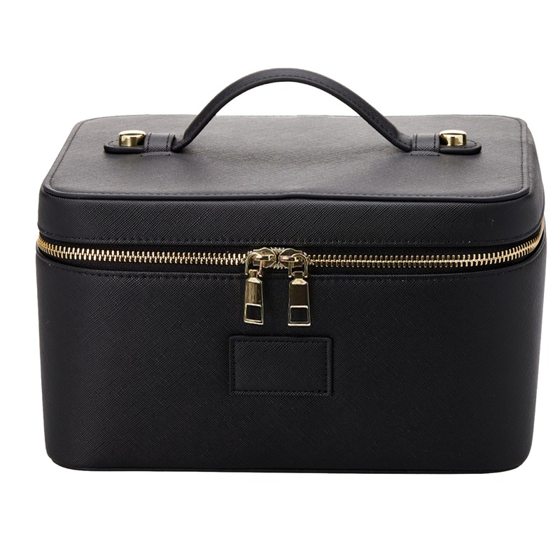 Custom PU Leather Waterproof Cosmetic Case with Zipper product view 1