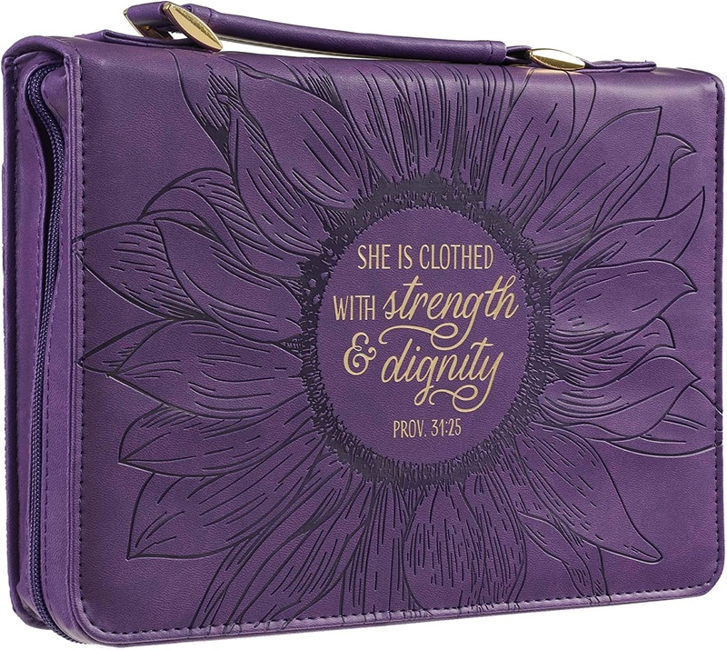 Sunflower Faux Leather Bible Cover angled view