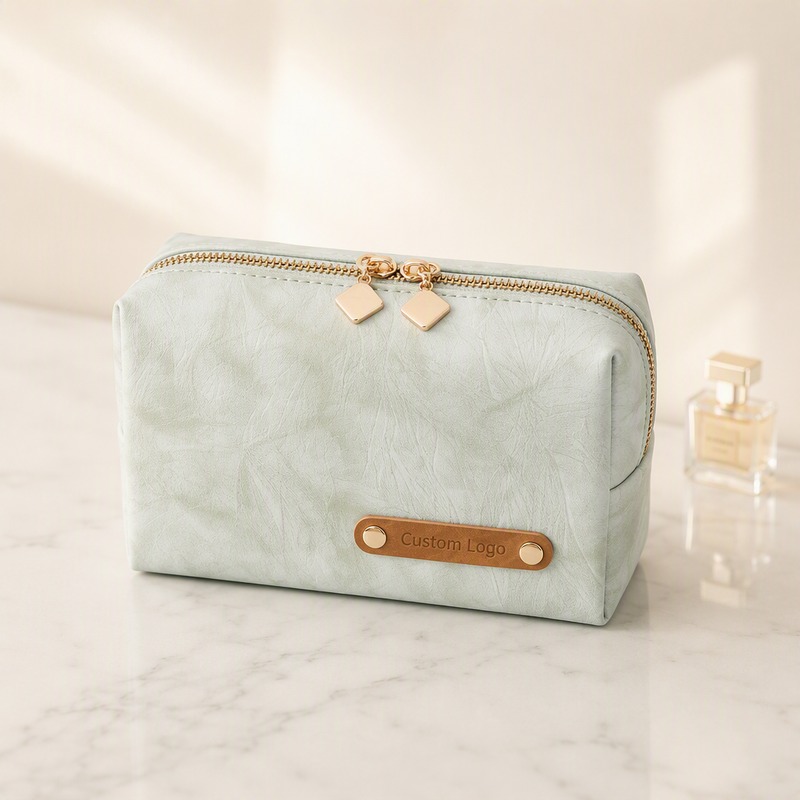 Custom PU Leather Cloud Texture Cosmetic Organizer product view 1
