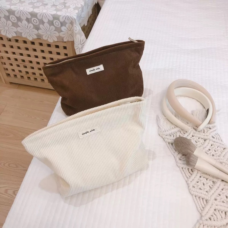 Custom Corduroy Vintage Travel Toiletry Bag product view 1