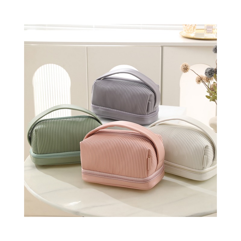 Custom Travel Cosmetic Pouch with Top Handle product view 1