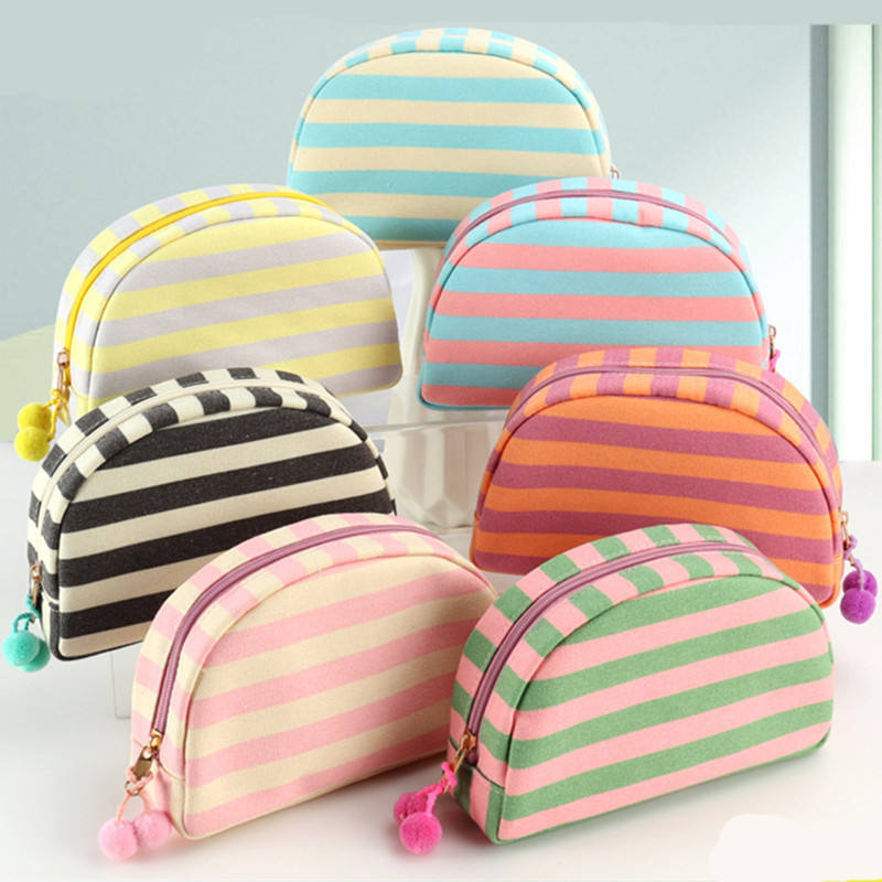 Custom Canvas Zipper Toiletry Bag with Travel product view 1