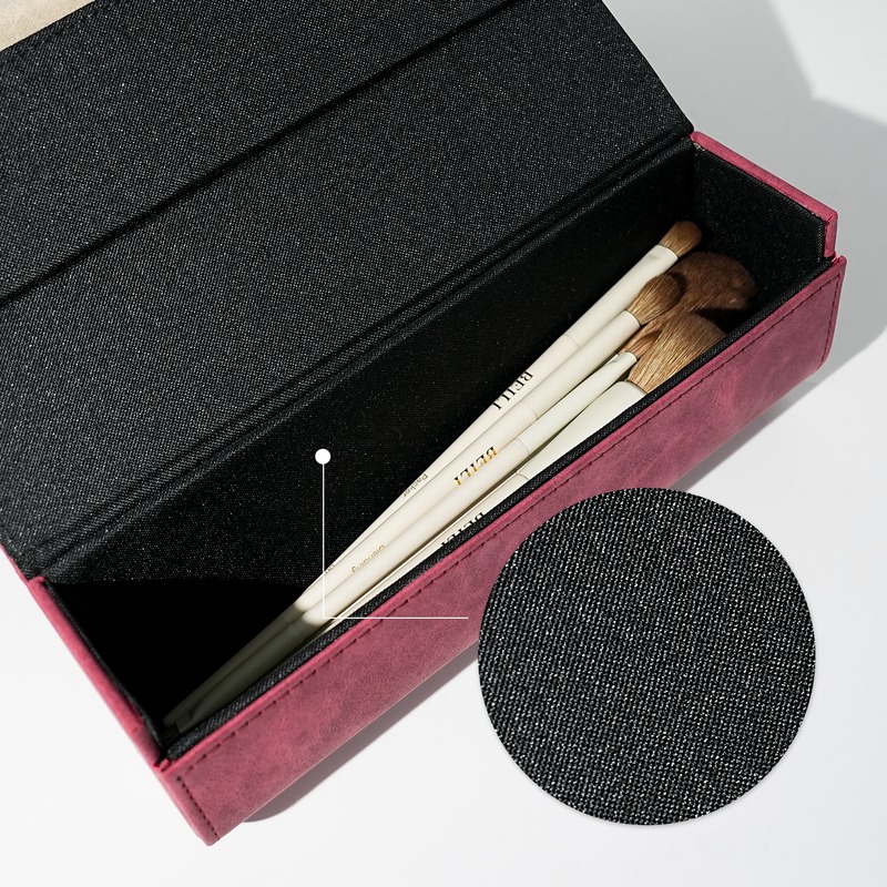 Custom Vegan Leather Travel Makeup Brush Bag product view 1