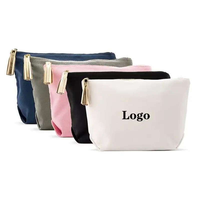 Custom Canvas Zipper Cosmetic Pouch product view 1