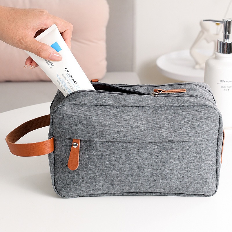 Custom Double Layer Men's Travel Cosmetic Pouch product view 1