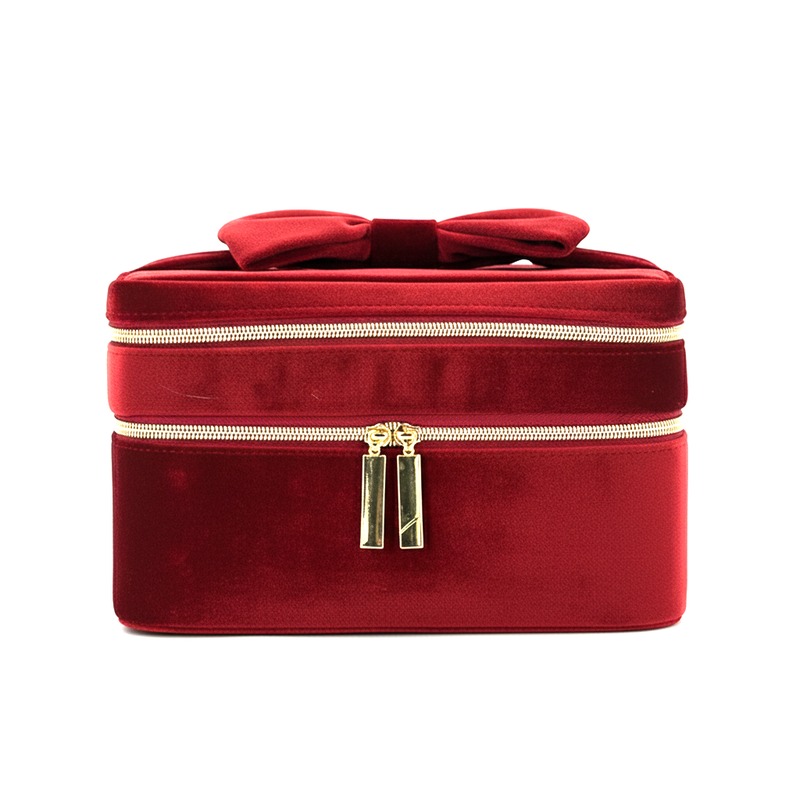 Custom Velvet Travel Makeup Bag product view 1