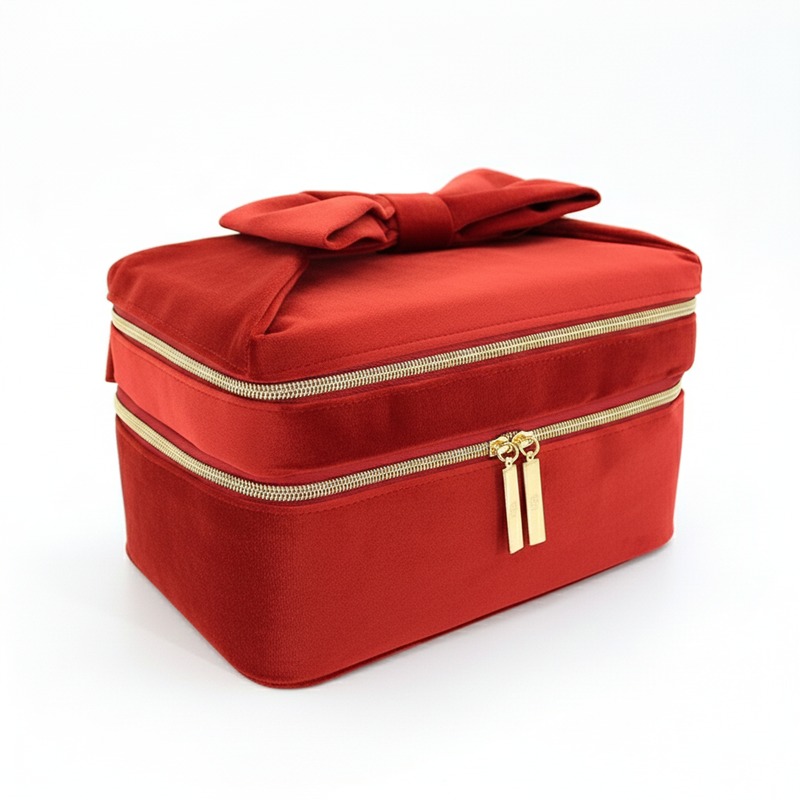Custom Velvet Travel Makeup Bag product view 2