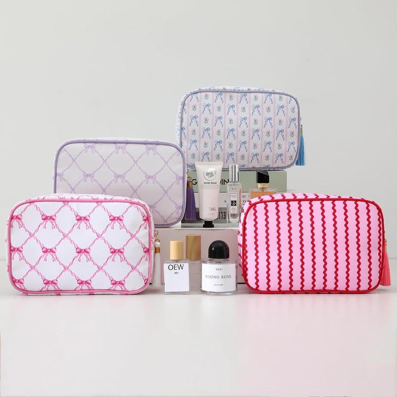 custom striped mahjong bag set with multifunctional clutch striped design — product view 02