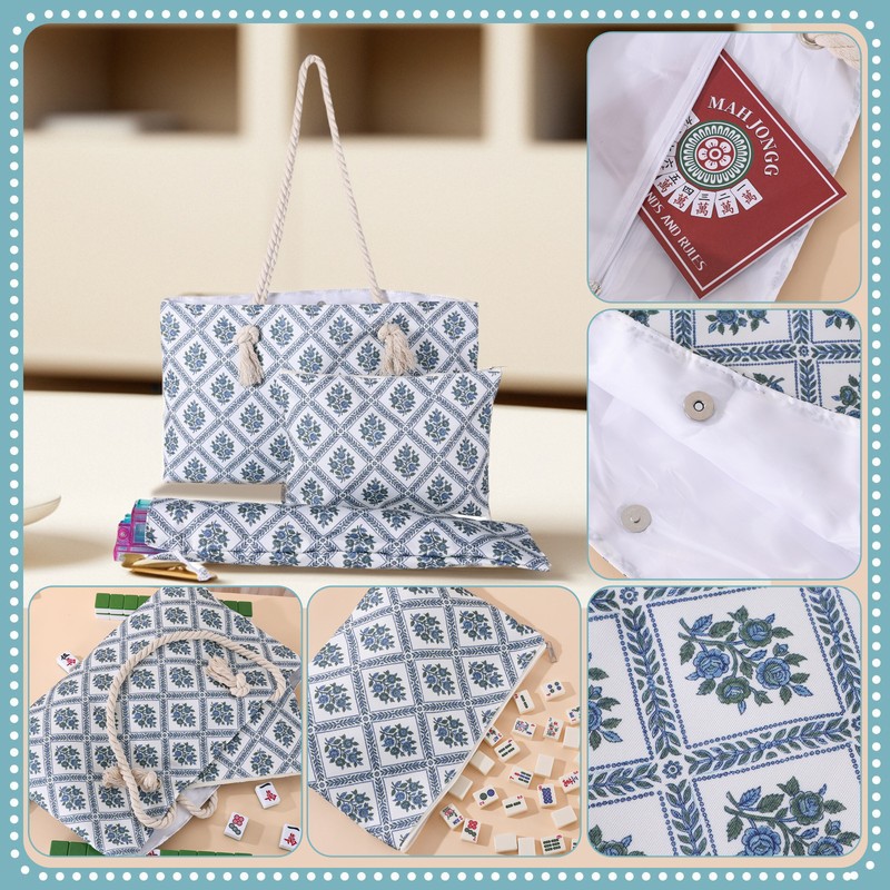 custom extra large mahjong rack carry bag for club and travel the silhouette and details shown in the supplied images — product view 02