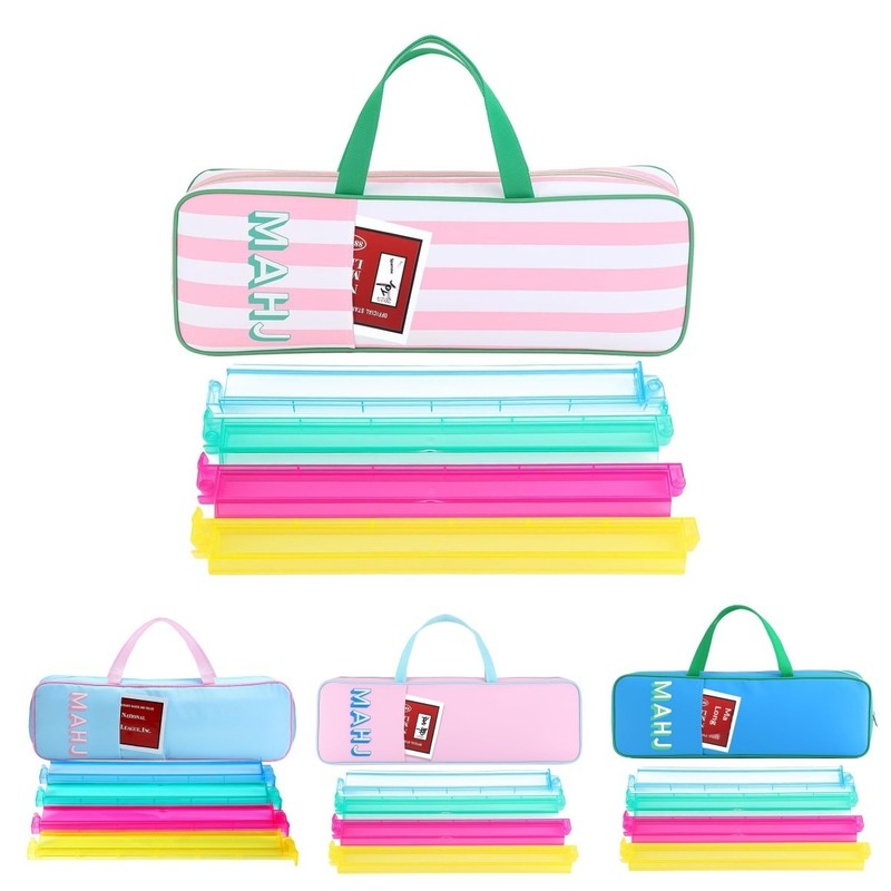 custom mahjong rack storage bag with handles zippered closure — product view 01