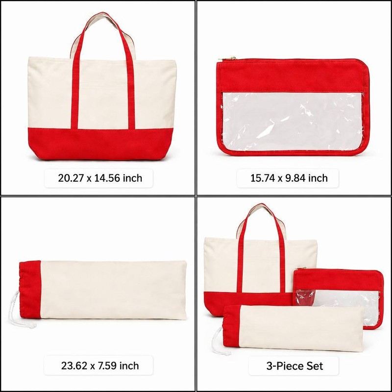 custom printed canvas mahjong tote bag canvas construction — product view 02