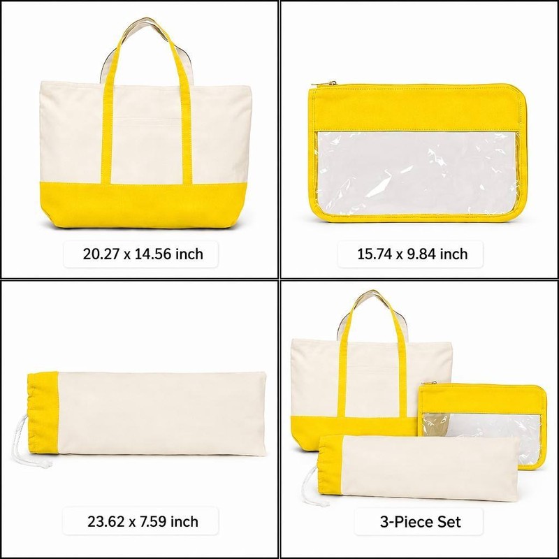 custom recycled canvas mahjong tote bag set canvas construction — product view 02