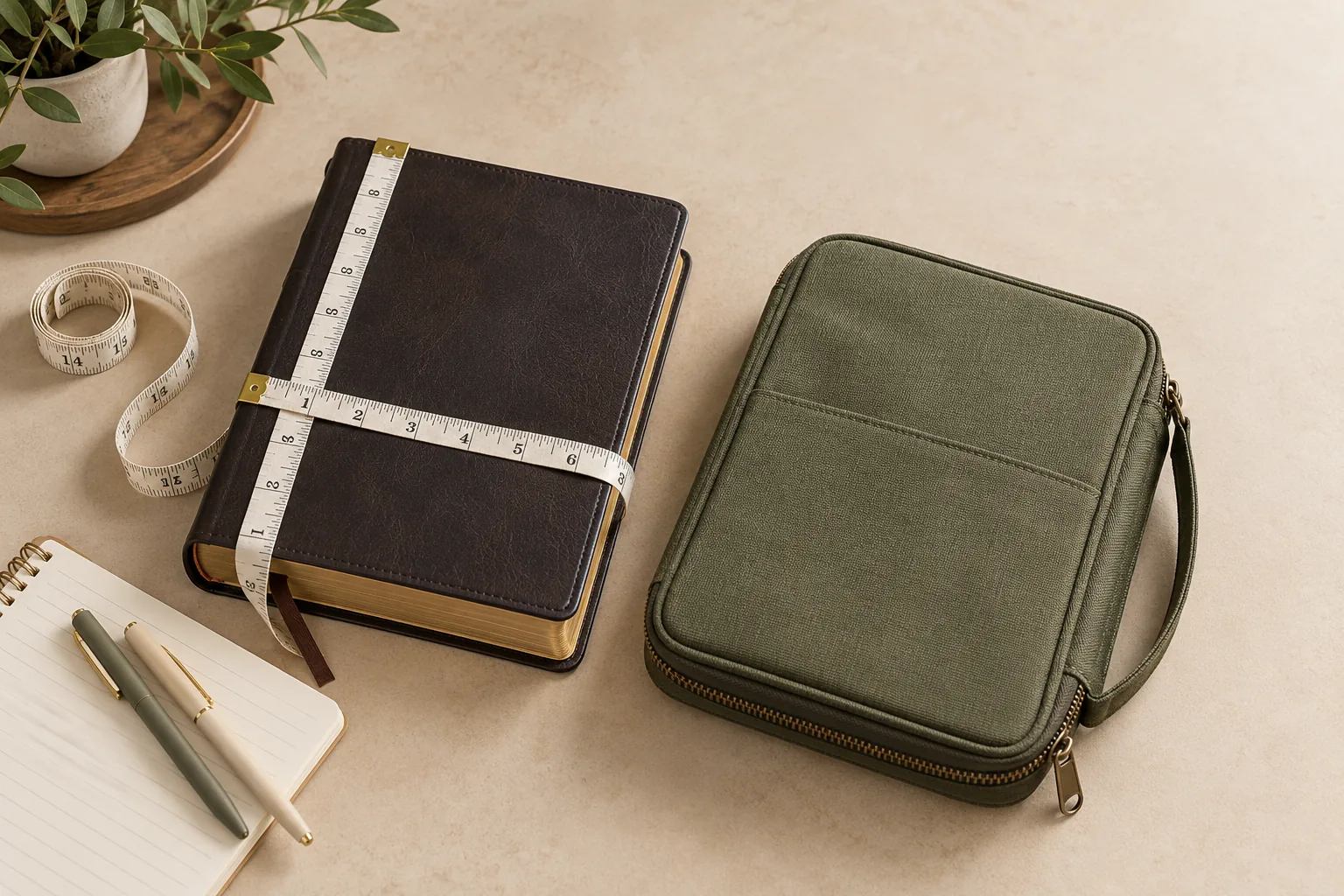 Custom Bible cover guide: How to Measure a Bible for a Custom Cover or Organizer