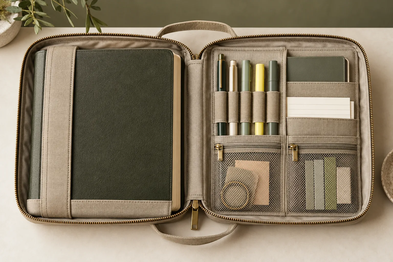 Custom Bible cover guide: Bible Organizer Pocket Layout Guide: Pens, Notes and Study Accessories